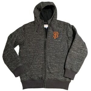 Carl Banks San Francisco Giants Sherpa Lined Full Zip Hoodie Mens M Gray